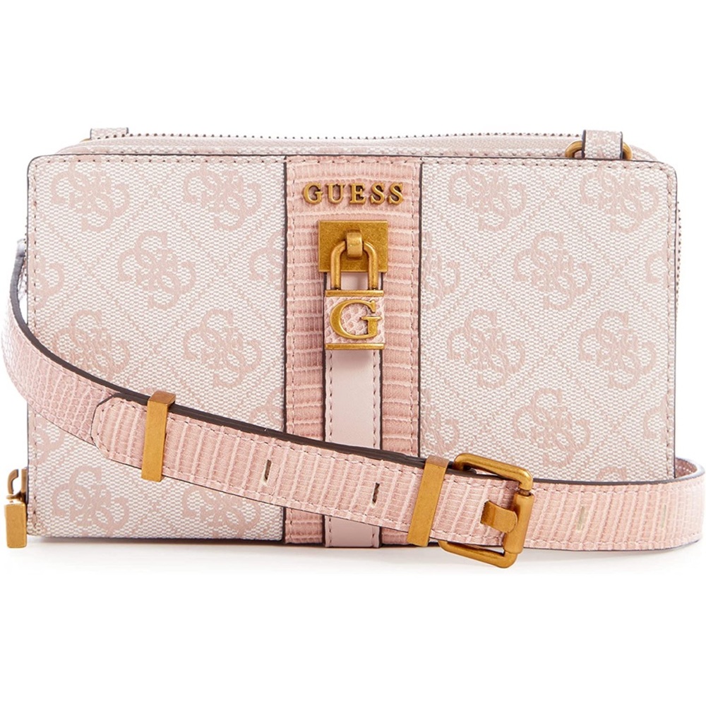GUESS Ginevra Mini Girlfriend Crossbody, Blush Logo